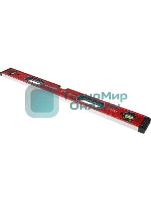 Уровень RGK U4080 пузырьковый 3глаз. магнит. красный