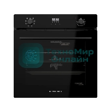 Духовой шкаф Kuppersberg, High-Tech, 72 л, поворотное/сенсорное управление, дисплей, таймер, 7 режимов, макс. температура 300 градусов, телескопические направляющие (на 1 уровень), доводчик двери, цвет черный, цвет фурнитуры черный