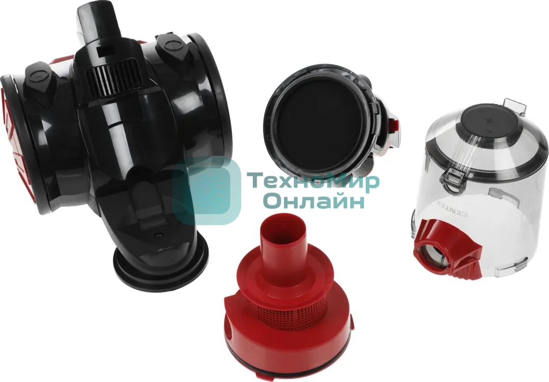 Пылесос Centek CT-2531 красный/черный, 350/1800 Вт, уборка сухая, пылесборник контейнер 1,5 л