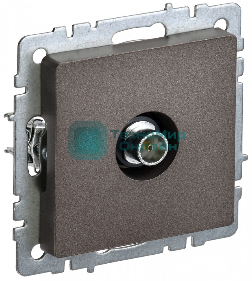 Розетка телевизионная оконечная IEK BRITE РТВ11-0-БрТБ темная бронза