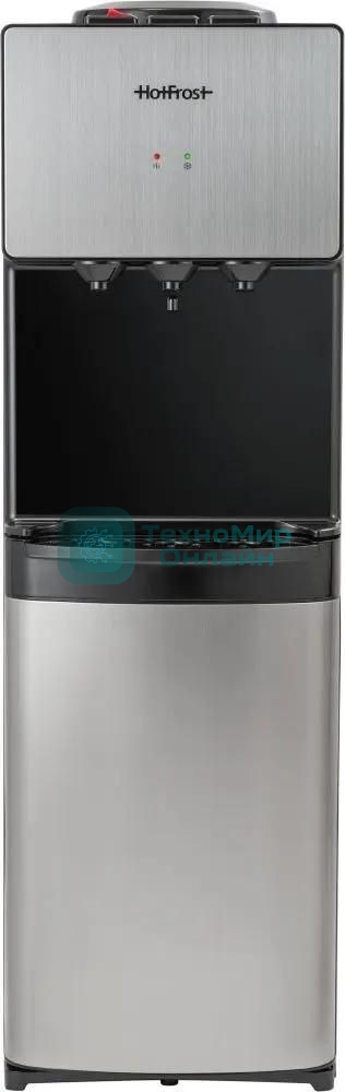 Кулер для воды Hotfrost V400BS, верхняя загрузка, нагрев 90 °С, охлаждение 10 °С, серебристый/черный