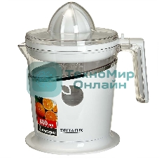 Соковыжималка DELTA LUX DE-2401 белый, цитрусовая, 40 Вт, 800 мл, механическое