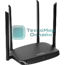 Роутер беспроводной Digma DWR-AC1201 AC1200 10/100BASE-TX черный (упак.:1шт)