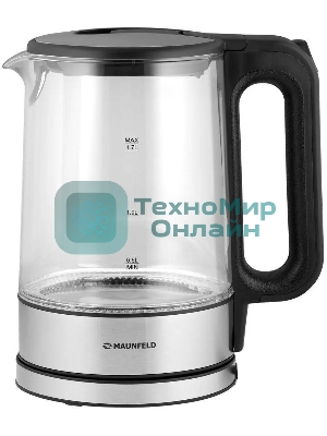 Чайник электрический Maunfeld MGK-612BK, 1.7л, стекло/металл