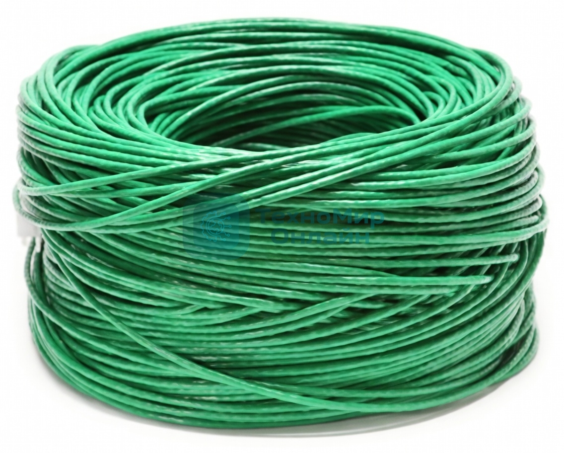 Кабель NEOMAX NM710021-100М-РТ U/UTP cat.5e 4x2x0.52, 24 AWG, медь, внутренний, PVCLS нг(А)-LSLTx, 100м, зеленый