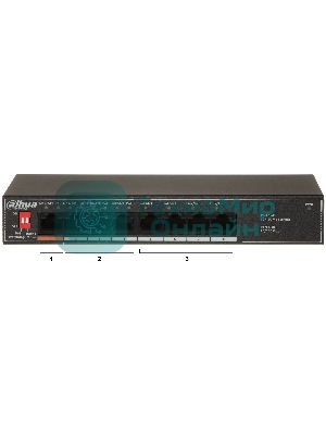 Коммутатор Dahua DH-SF1008LP, 8×100 Мбит/с, неуправляемый