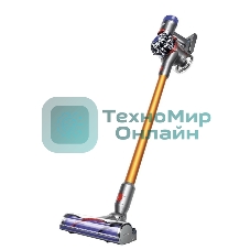 Пылесос Dyson V8 Absolute SV25 желтый/никель, питание от аккумулятора, 115 Вт, уборка сухая, пылесборник 0,54 л