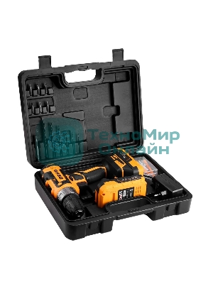 Дрель-шуруповерт Deko GCD20DU PRO, 20 В, 2 Ач, 42 Нм, щеточный