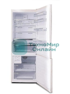 Холодильник Sharp SJ-492IHXJ42R бежевый двухкамерный 333/128л морозилка снизу, No Frost