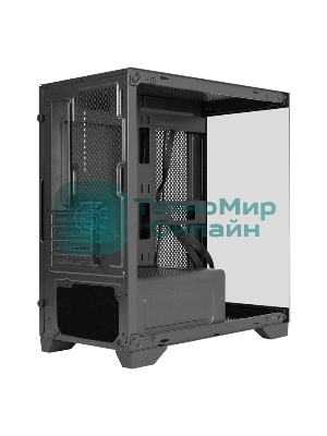 Компьютерный корпус Minitower ExeGate i3 SEA LE (mATX, без БП, 1хUSB+1хUSB 3.0, HD аудио, черный, передняя и боковая панели - закаленное стекло)