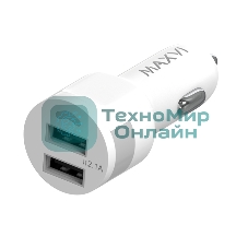 Автомобильное зарядное устройство Maxvi CCM-212 Plus M white 2.1A