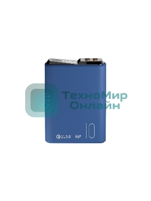 Портативный аккумулятор OLMIO QS-10, 10000mAh, 22.5W, QuickCharge3.0/PowerDelivery, LCD, темно-синий