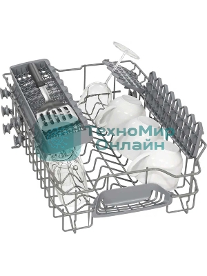 Встраиваемая посудомоечная машина Bosch SPV2IKX01Q 45см.,Home Connect, Класс A-А-A;5 прогр.:Экономичная, Интенсивная 70°, Quick L, Быстрое мытье 45°C, персональная программа. Удаленный запуск через приложение на смартфоне, IntensiveZone, 1/2 Загрузка, HygienePlus, Турбо, программа самоочистки посудомоечной машины 9 компл.посуды; сделано в Польше