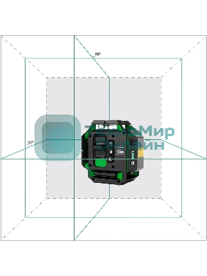 Уровень лазер. Ada LaserTANK 3-360 2кл.лаз. 515нм цв.луч. зеленый 3луч. (А00633)