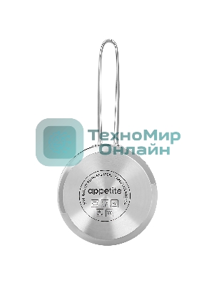 Ковш APPETITE SH05253 pretty 1,5 лиз нерж. стали. Объем 1,5л, размеры: 16х7,5 см, стекл. крышка, прутковая ручка,подар.коробка