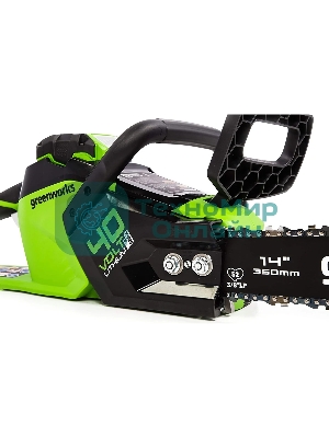 Цепная пила аккумуляторная (2005707UA) GreenWorks GD40CS15, 40V, 35 см, бесщеточная, 1,5 КВТ, с АКБ 2АЧ и ЗУ