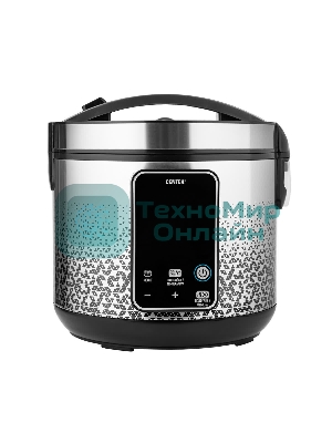 Мультиварка Centek CT-1499 черный/сталь, 900 Вт, 5.0 л, 25 программ, мультиповар, антиприг. покрытие