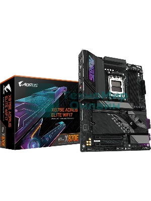 Материнская плата Gigabyte X870E AORUS ELITE WIFI7, AM5, AMD X870E, 4xDDR5, 4xSATA, 4xM.2, 1xPCI-E 5.0 x16, 1xPCI-E 4.0 x4, 1xPCI-E 3.0 x4, 1xHDMI, 1x 2.5Gb LAN, 4xUSB-A 3.2 Gen 1, 2xUSB-A 3.2 Gen 2, 4xUSB-A 2.0, 2xUSB-C 4.0, 2x3.5 мм, 7.1, ATX