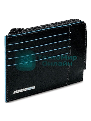 Чехол для кредитных карт Piquadro Blue Square PU1243B2R/N черный натур.кожа