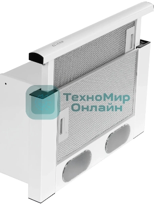 Вытяжка встраиваемая Elikor Интегра 50П-400-В2Л белый, 50 см, 400 куб. м/ч, 57 дБ