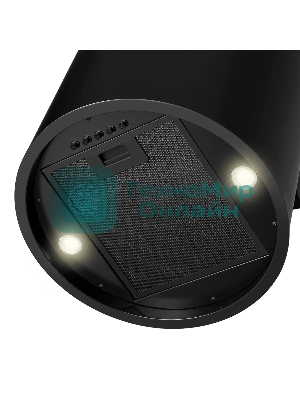 Вытяжка островная Maunfeld Drum Wall 35 черный, 32.5 см, 850 куб. м/ч, 48 дБ