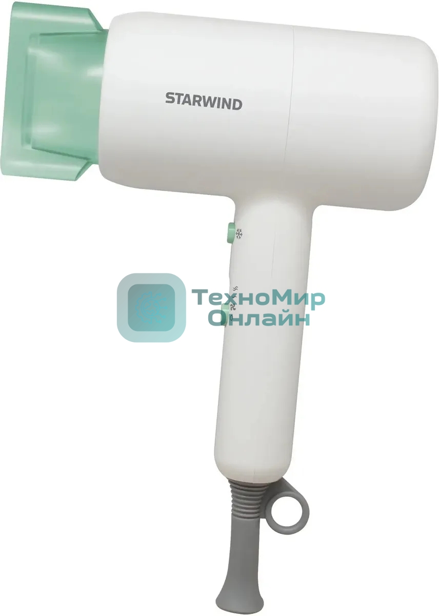 Фен Starwind SHD 6065 белый/зеленый, 1800 Вт, ионизация