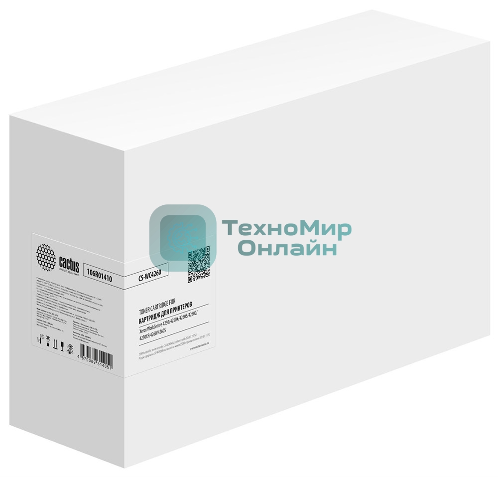 Картридж лазерный Cactus CS-WC4260 106R01410 черный (25000 стр.) для Xerox WorkCentre 4250/4250X/4250S/4250C