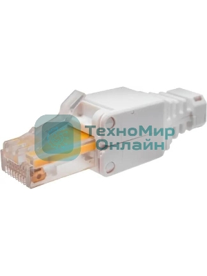 Коннектор Suprlan 10-0218-1, UTP cat.5e RJ45, с защитным колпачком, серый