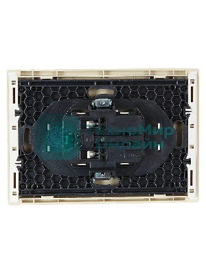 Розетка IEK FORTE&PIANO FP424 2-местная с заземлением без защитных шторок безвинтовое крепление 16А ваниль