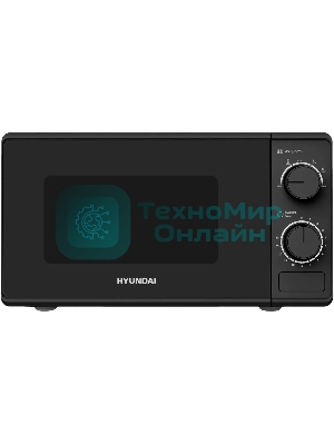 Микроволновая печь Hyundai HYM-M2096 черный, 20 л, 700 Вт, переключатели - поворотный механизм
