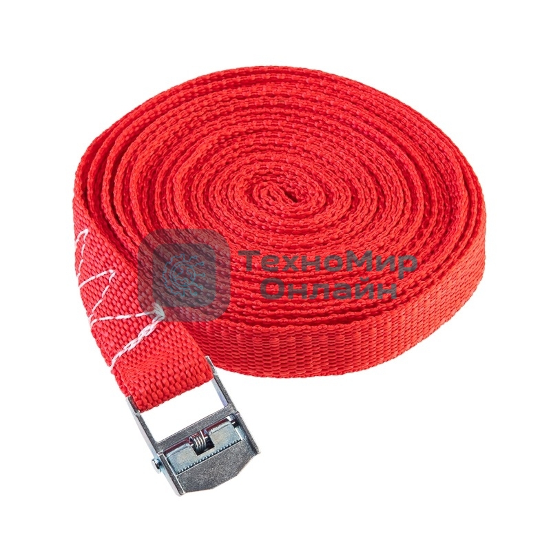 Ремень Rexant для крепления груза, с фиксатором, 6м красный