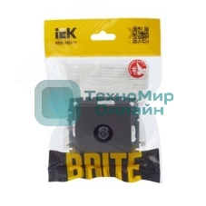 Розетка телевизионная оконечная IEK BRITE РТВ11-0-БрС сталь