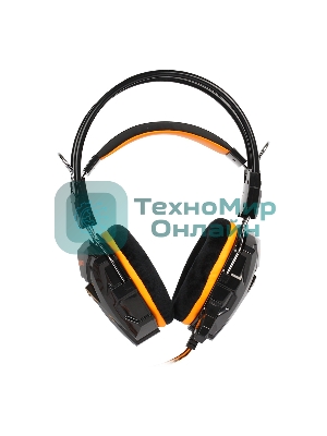 Гарнитура SmartBuy Snake чёрный-оранжевый, проводная, 3.5 мм, подсветка