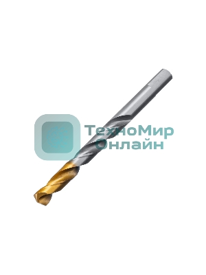 Сверло спиральное по металлу Denzel 11 x 142 мм, Р6М5, Golden Tip