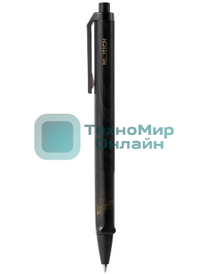 Ручка гелевая автоматическая Deli Nusign NS557C BLACK черный, d=0.5мм, черные чернила, 1 стержень, линия 0.5мм