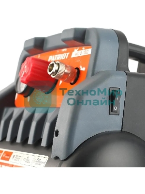 Компрессор поршневой Patriot WO 6-180 безмасляный 180л/мин 6л 1100Вт черный/оранжевый