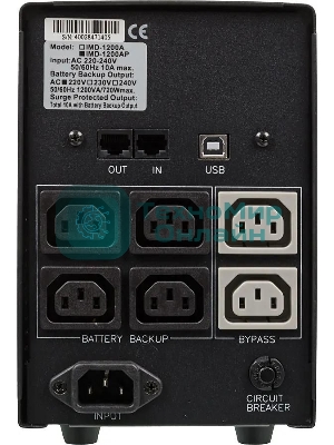 Источник бесперебойного питания Powercom Imperial IMP-1200AP 720Вт 1200ВА черный
