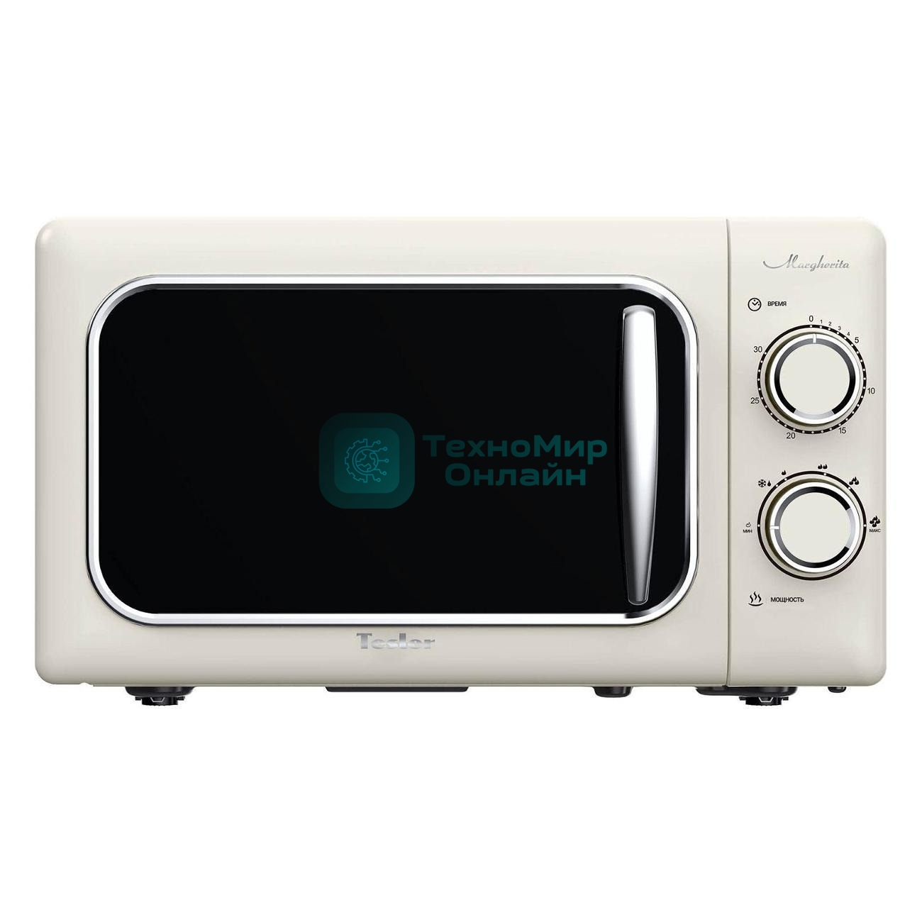Микроволновая печь Tesler Margherita MM-2050 BEIGE бежевый, 20 л, 700 Вт, переключатели - поворотный механизм