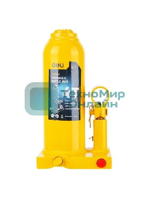 Домкрат бутылочный гидравлический Deli DQ71004 макс.грузоподъемность 4 т