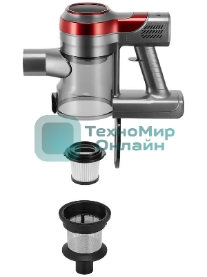 Пылесос ручной Kitfort КТ-5282, 200Вт, серый/красный