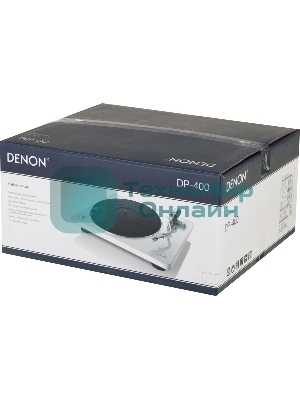 Проигрыватель винила Denon DP-400F, частично автоматический, белый