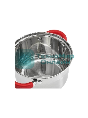 Кастрюля WEBBER BE-341/2 3 л, нержавеющая сталь, со стеклянной крышкой