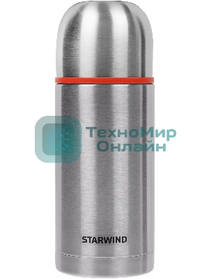 Термос Starwind 20-750 0.75 л. серебристый/красный, картонная коробка