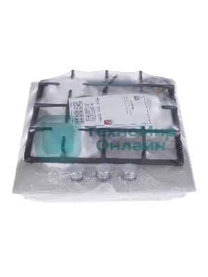 Газовая варочная панель Maunfeld EGHG.43.33CBG/G газ, ширина 45 см, 3 конфорки, WOK, чугунные решетки, газ-контроль, электроподжиг, бежевый