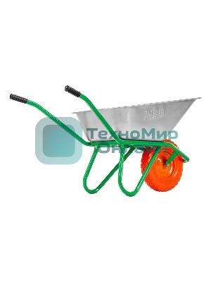 Тачка садово-строительная Palisad с PU колесом, грузоподъемность 180 кг, объем 120 л