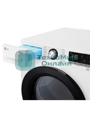Сушильная машина LG DC90V3V6W белый, 9 кг, сушка - тепловой насос, программ - 14, 60 x 85 x 66 см