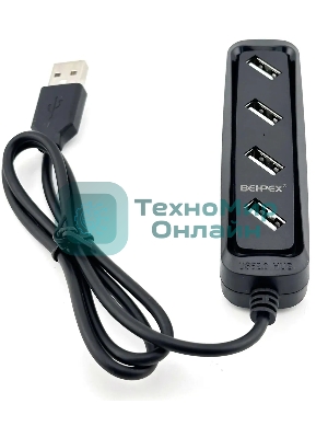 Разветвитель USB 2.0 BPH-1729 4порт. черный