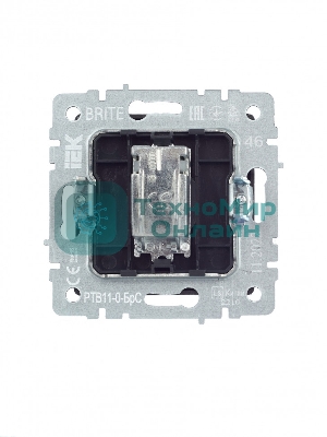 Розетка телевизионная оконечная IEK BRITE РТВ11-0-БрС сталь