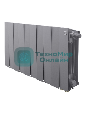 Радиатор биметаллический Royal Thermo PianoForte 300 серебристый VR80 - 10 секц.