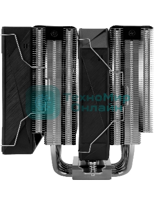 Кулер для процессора Thermalright Royal Pretor 130 (4-pin PWM, 158мм, Ni/Cu, 6x6мм, 1x120+1x130мм, 80.45CFM/81.88CFM, 29.4dBA/28.3dBA, 2150PM/1750RPM, S: 1200, 1700, 1851, 2011, 2066, 115X, AM4, AM5, silver, black)